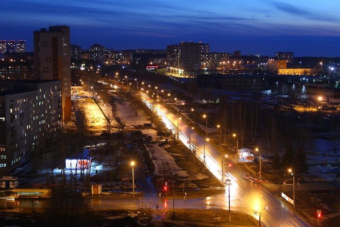 Вид на улицу Автозаводскую. Ижевск. Дмитрий Солодянкин. Фото 2017 год.