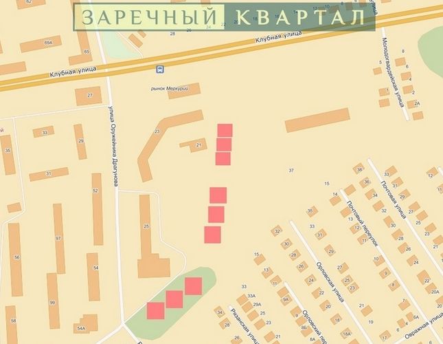 ЖК Заречный квартал на карте. Ижевск.