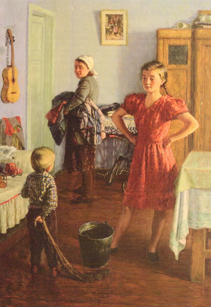 Ходырев Дмитрий Владимирович. Мамины помощники. 1955.