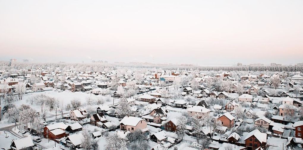 Снежный Восточный посёлок. Ижевск.