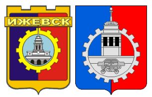 Неофициальный герб Ижевска времен СССР.
