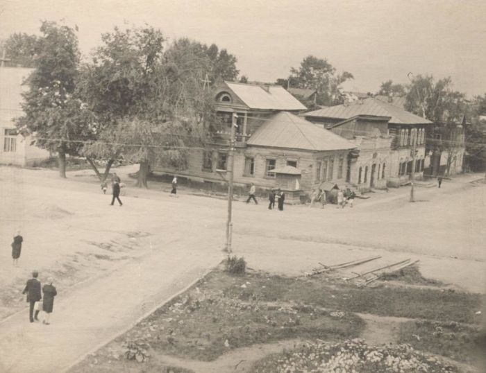 Центр села Вавож 1950-1960 годы. Удмуртия.