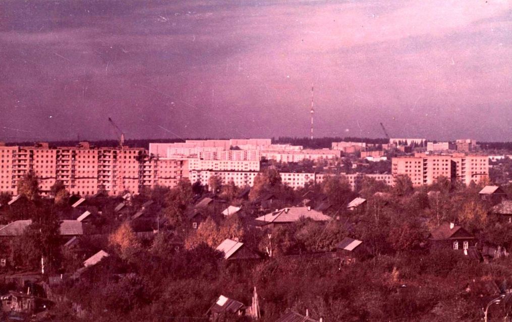 Частный сектор между улицами К. Маркса и Пушкинской, 1976 г. Ижевск.
