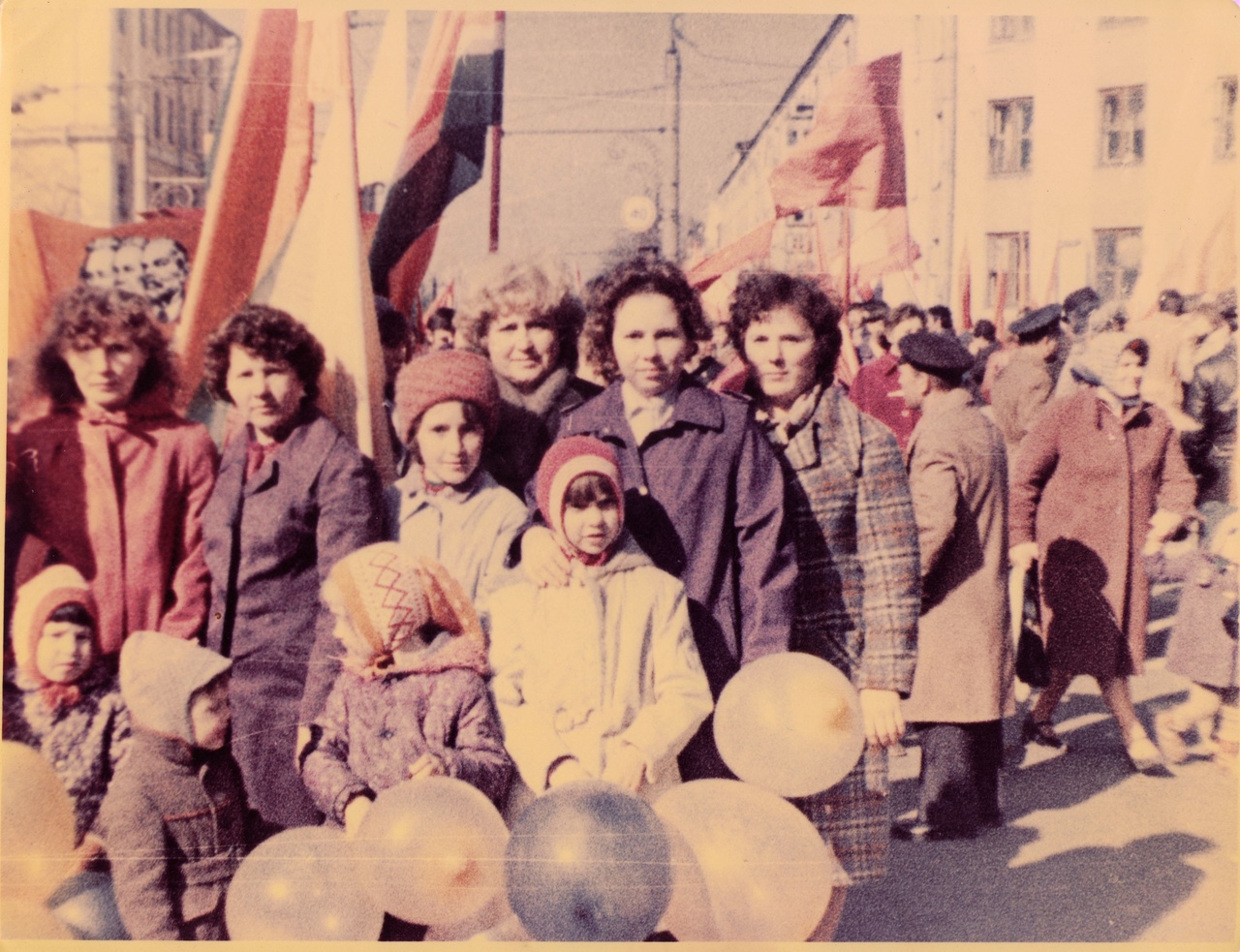 Первомайская демонстрация на ул.Советской, 1981 год. Ижевск.
